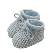 Booties Knitted Grey 0-6 mths